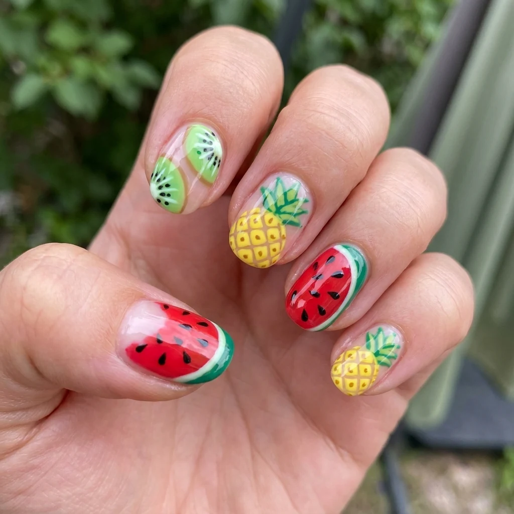 Funky Fruit Nails
