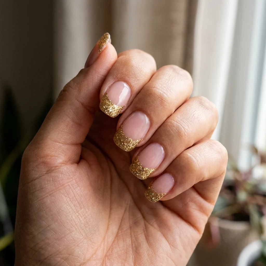 Golden Hour French Tips